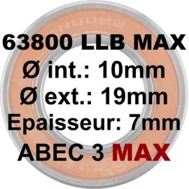 Rodamiento Enduro Abec 3 63800 LLU MAX 10x19x7mm