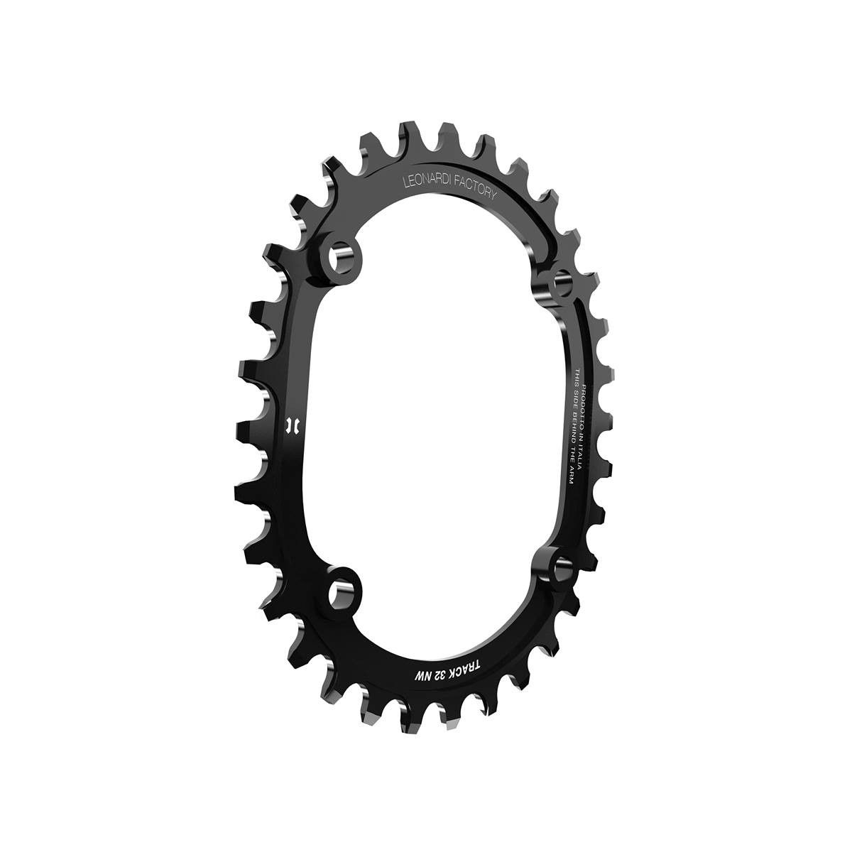 Plato de Bicicleta Color Negro Leonardi Factory Oval Track BCD 104