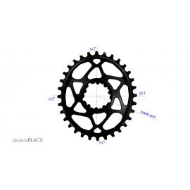 Plato Absolute Black Sram ovalado