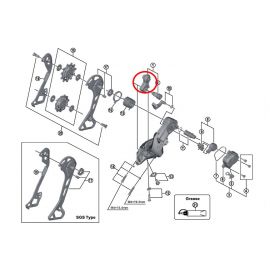 Recambio Shimano XT pieza sujeta cambio puntera M8000