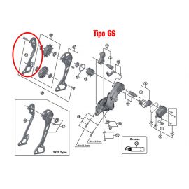 Recambio porta polea interior cambio ShimanoXT M8000
