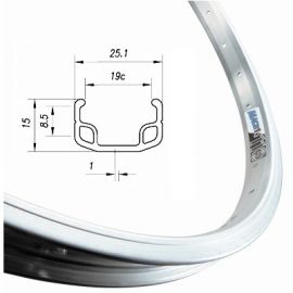 Llanta bicicleta aluminio 650B M110 584x21 (35/50) (26x1/2) 36 agujeros