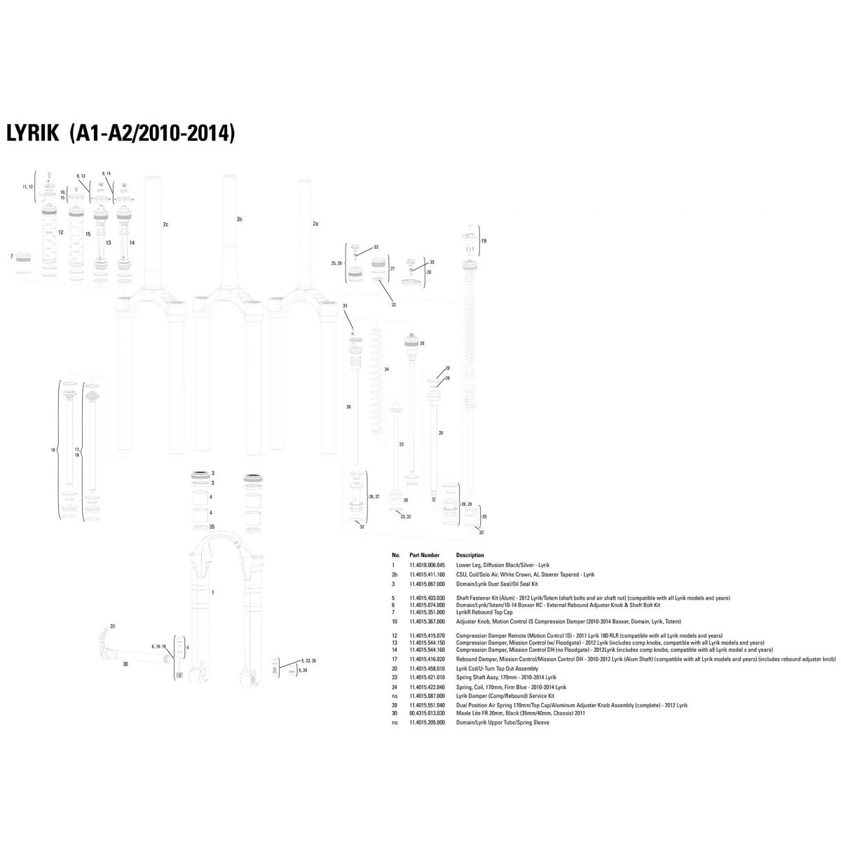 Kit Mantenimiento Rock Shox Lyrik