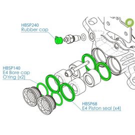 Hope freno despiece pinza e4 / m4 / mono m4 2007