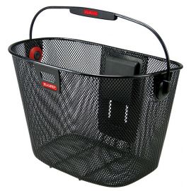 Cesta delantera Klickfix Unilux 35x26x25cm negro malla estrecha