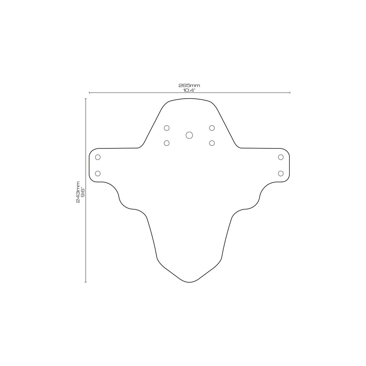 Guardabarros AMS Mud Guard DAZZLE medidas