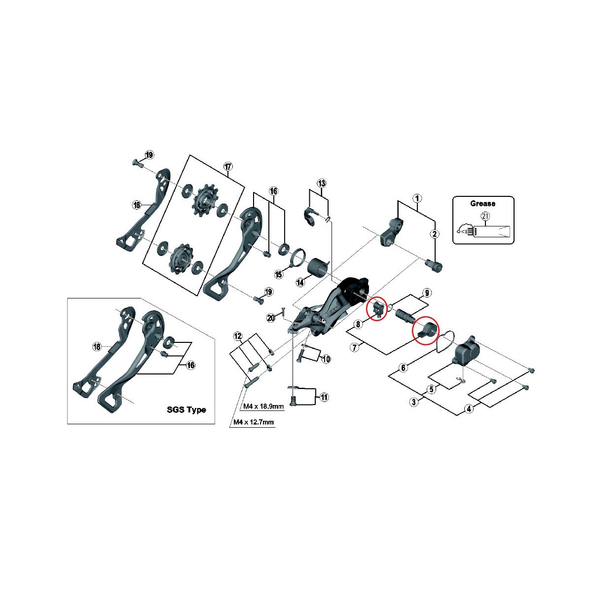 ESTABILIZADOR DEL CAMBIO RD-M9000