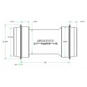 Cazoletas de pedalier Sram Dub pressfit caja 46x68/73mm presión