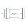 Cazoletas de pedalier Sram Dub pressfit caja 46x68/73mm presión
