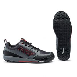 Zapatillas Northwave Clan para pedales de plataforma en color gris y rojo