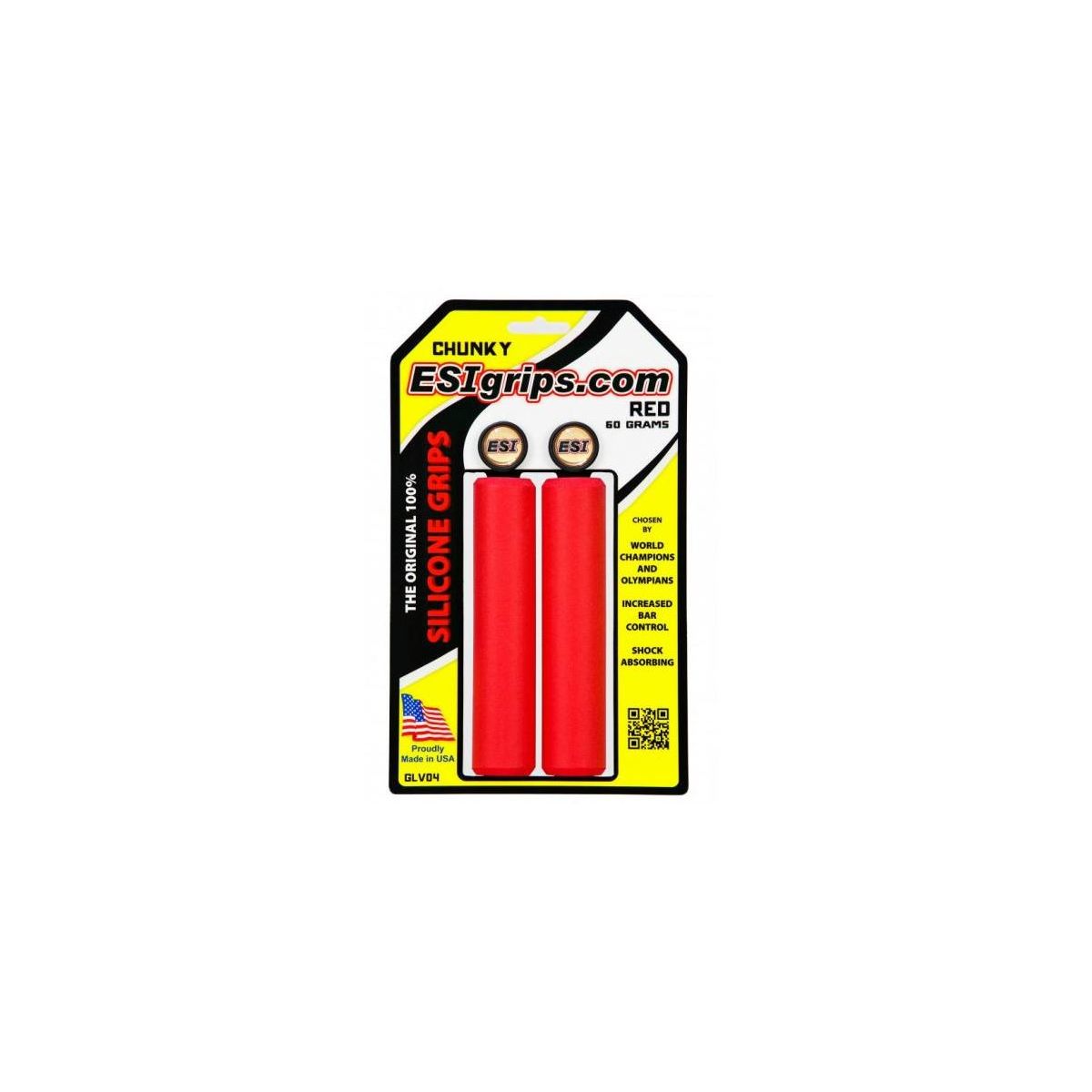 Puños Esigrips Chunky de siliciona en color rojo red