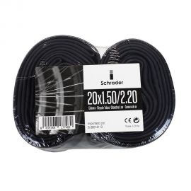 Pack de 2 cámaras Chaoyang 20x1.50 / 2.20 válvula Scharader.