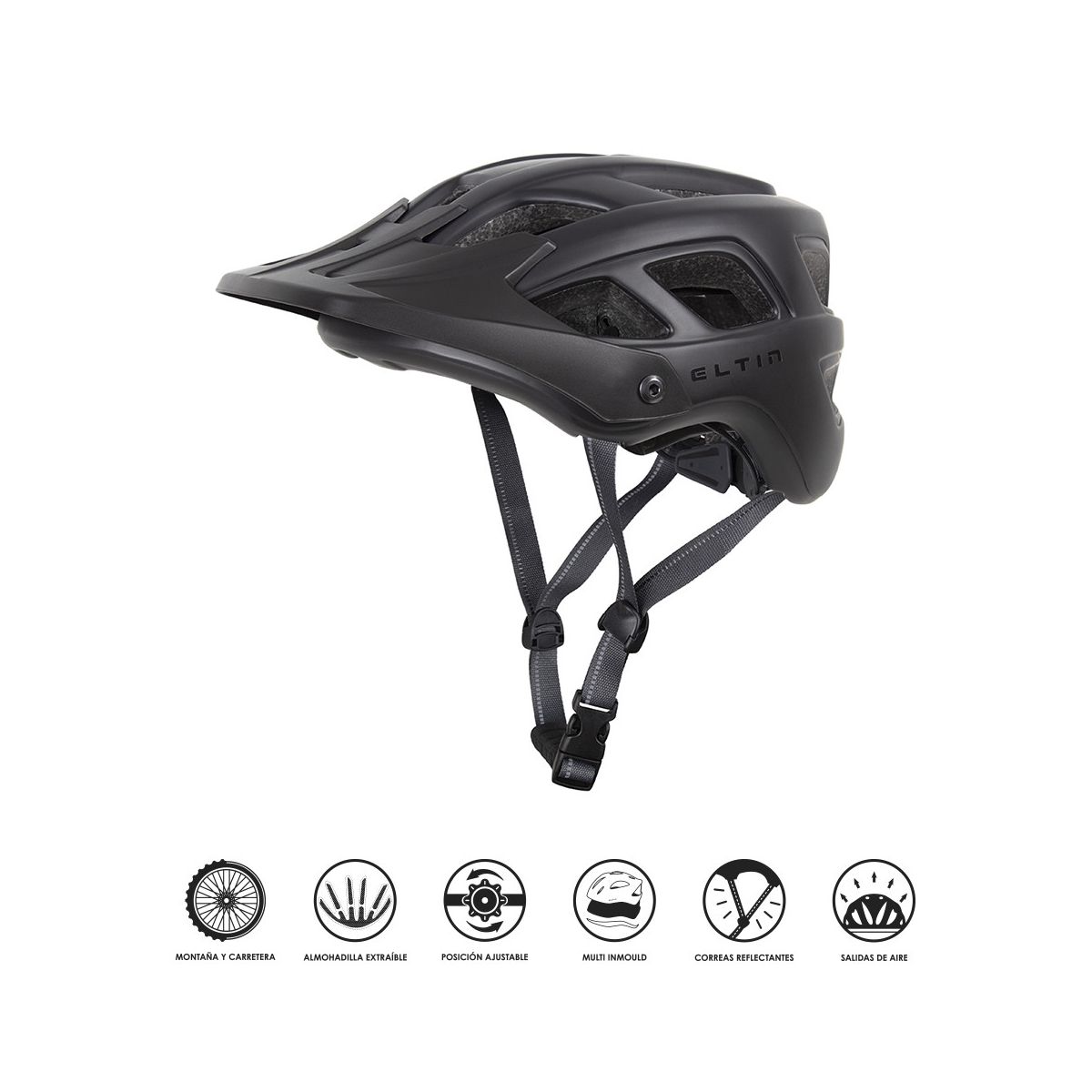 Casco Eltin 3 Protect talla única (55-59cm) negro MTB/Road | mtb | bicicleta | enduro