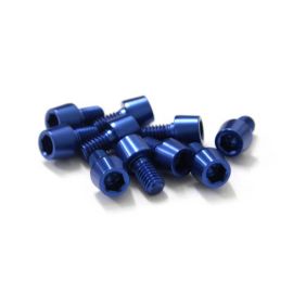 Tornillos Alu7075T6 M6x10. (10uni) azul