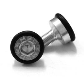 Tornillo pedalier Cuadradillo M8x15 Alu7075T6. 2uni plata