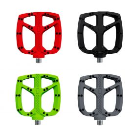 Pedales de plataforma OnOff Resina nylon bicicleta negro, rojo, verde, gris