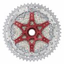 Cassette Sunrace 11-50 dientes de 12 V. color plata.