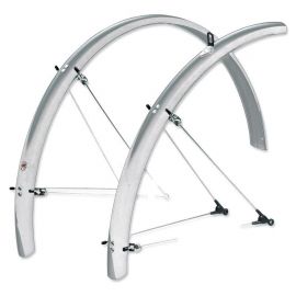 Guradabarros SKS 28",forma larga 35 mm, plata