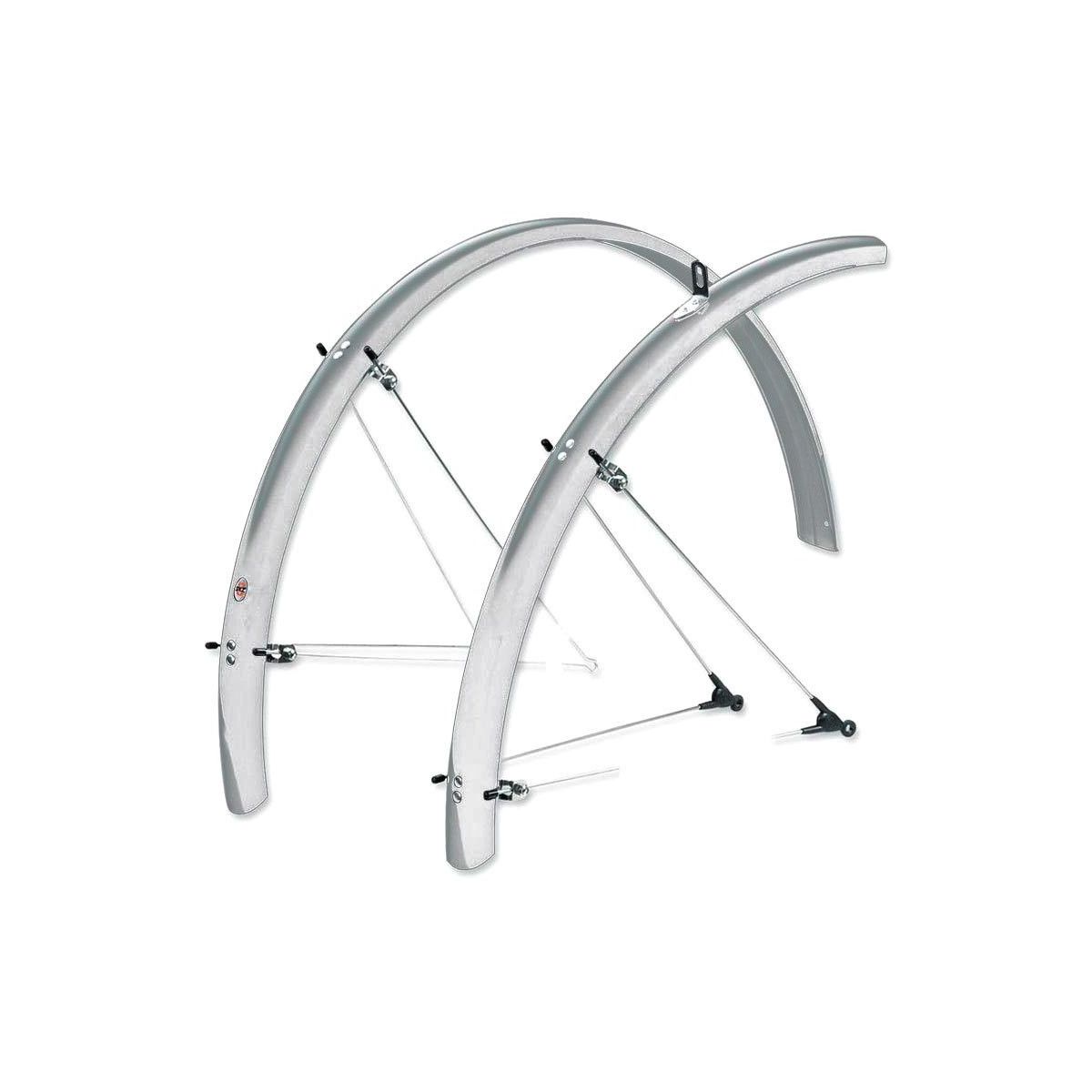 Guradabarros SKS 28",forma larga 35 mm, plata
