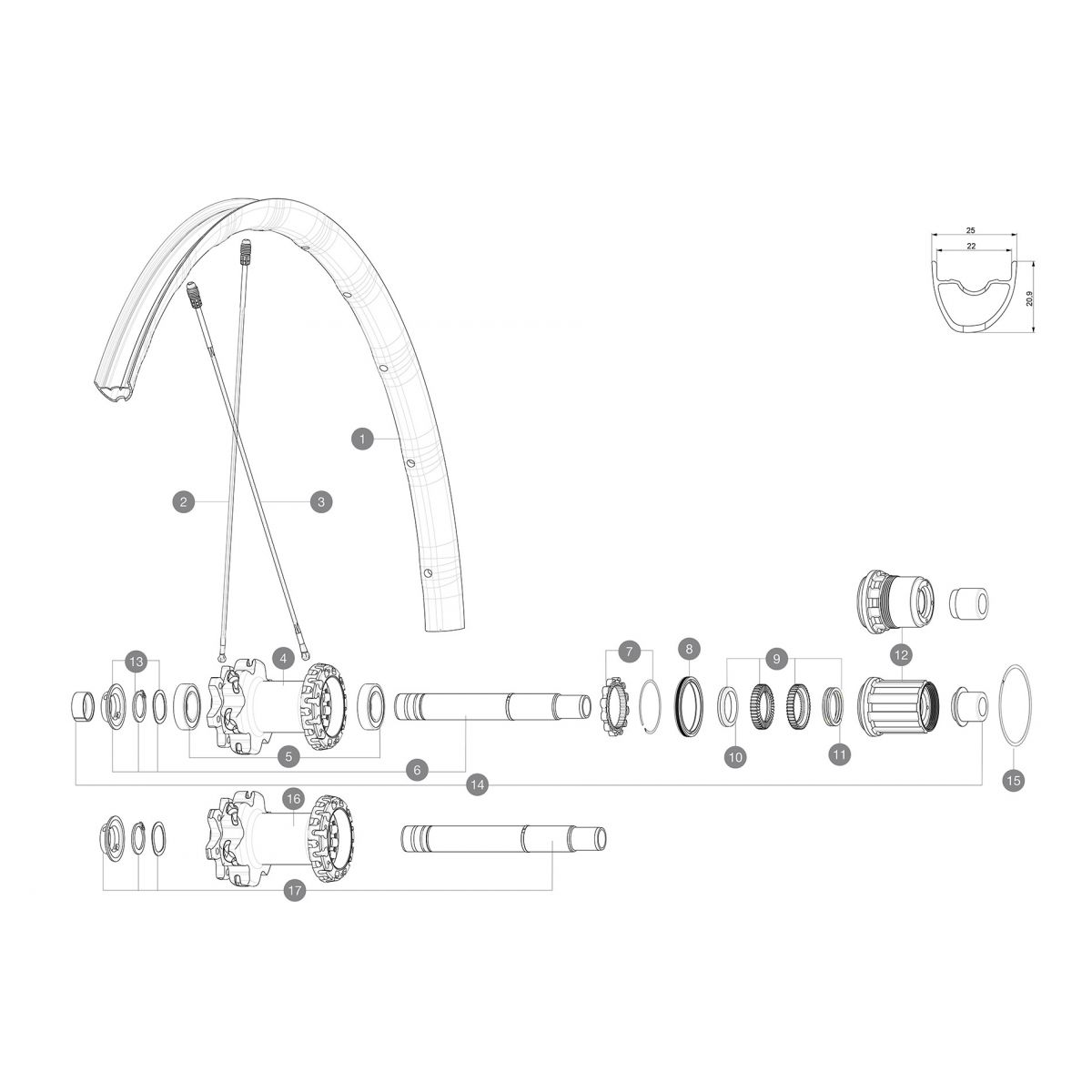 Aro de recambio Mavic Crossmax Pro 29" 19 trasero - recambio original mavic