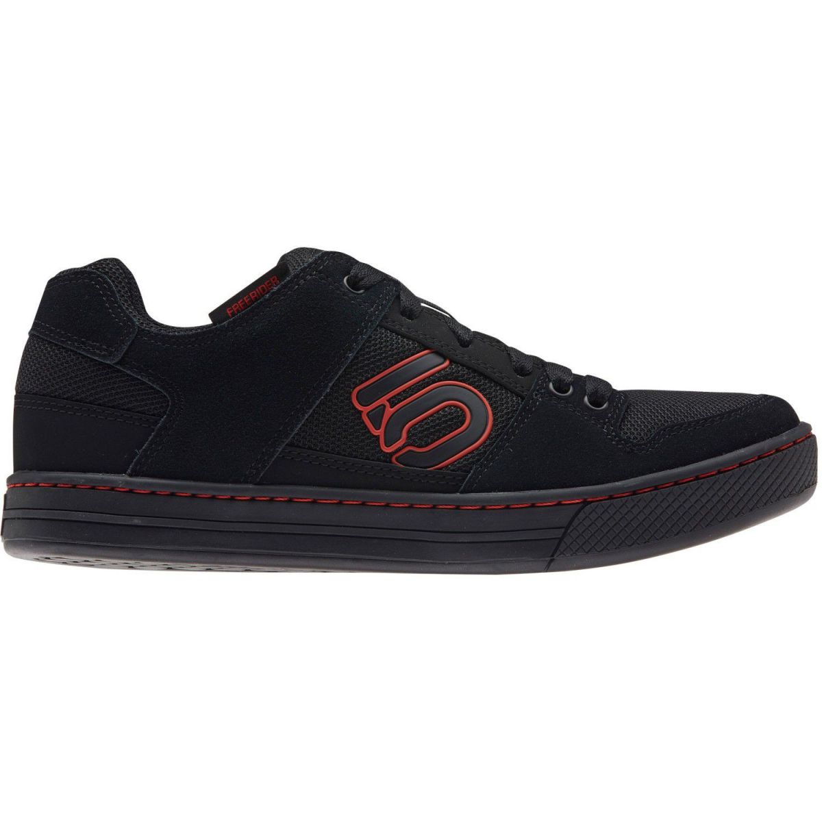 Zapatillas de enduro baratas para pedales de plataforma Five Ten Freerider negro/rojo