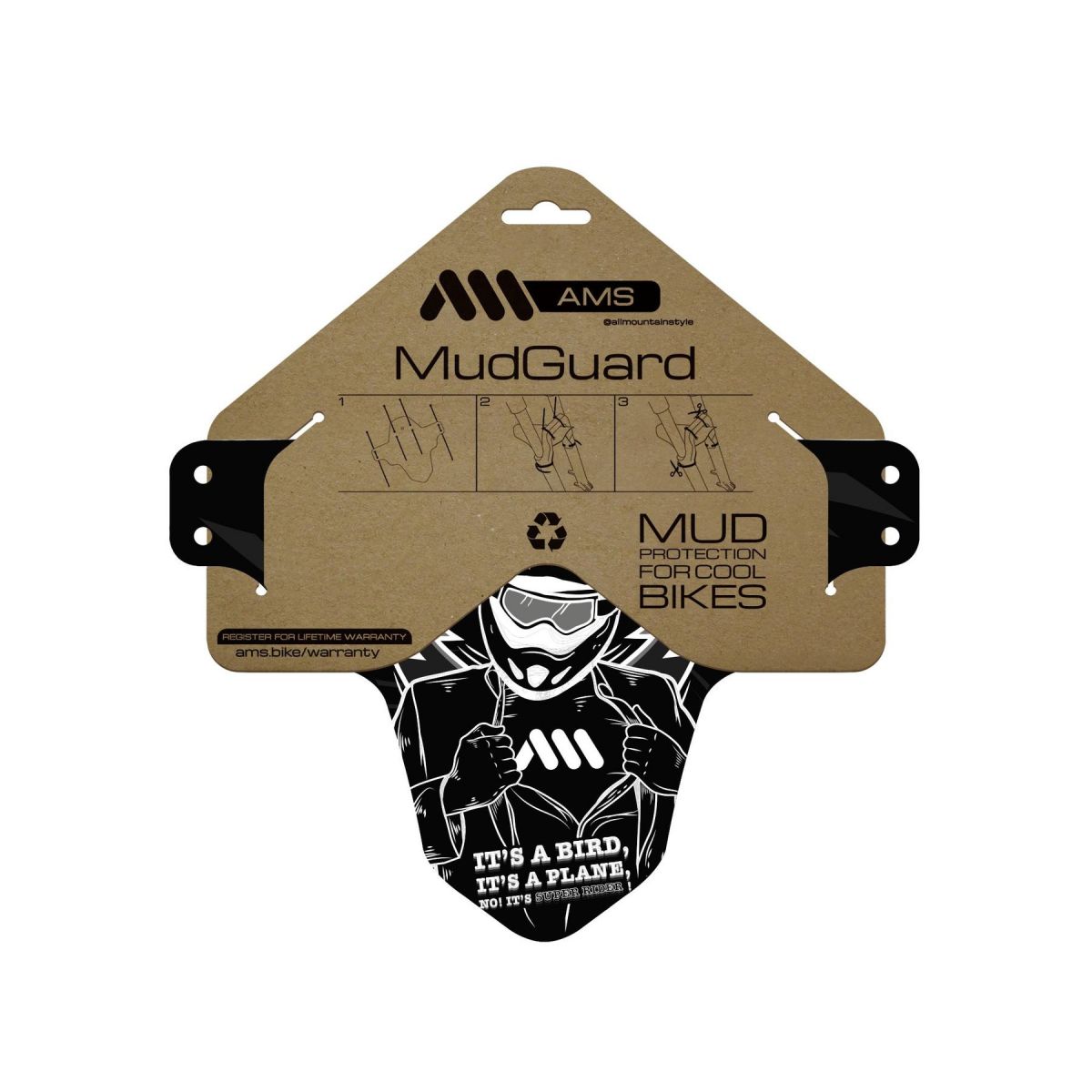 Guardabarros AMS Mud Guard Super Rider PACKAGING