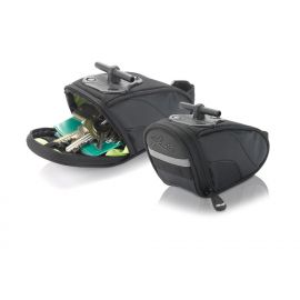 XLC Bolsa de sillín BA-S44 negro/antracita 17x8x11cm 0,60 litros