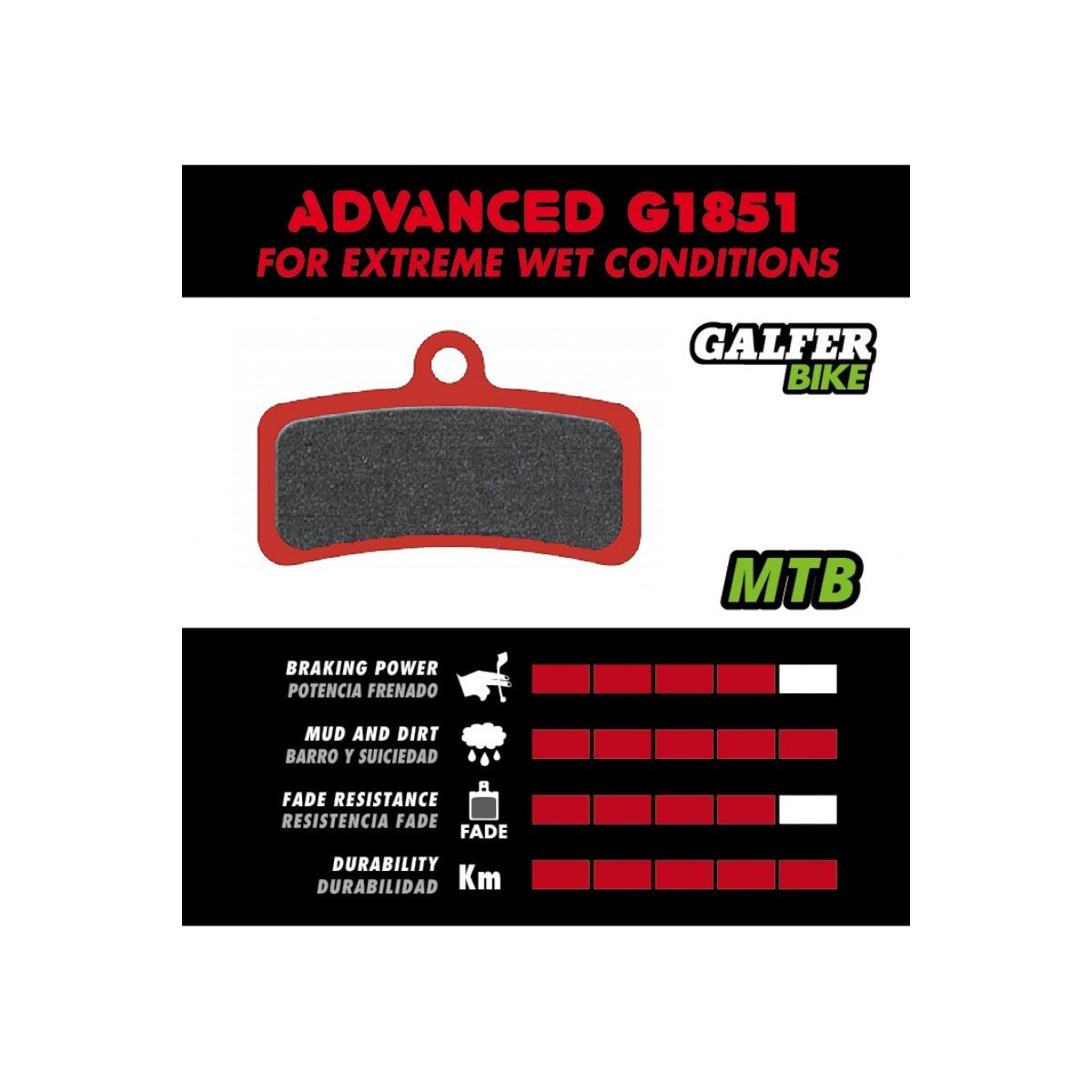 Galfer Pastillas de freno Advanced Shimano 4 pistones Saint-Zee-XT