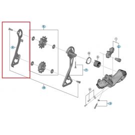 Portapoleas Interior Shimano GS RD-R8050 | Y3HR00040 | the bike village | recambio original