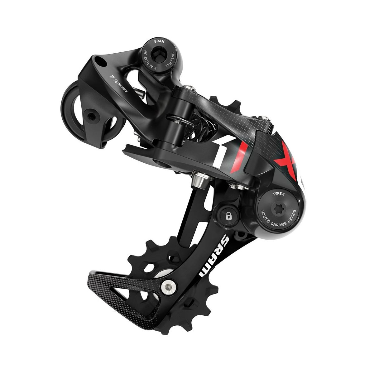 Cambio Sram X01 DH 10 velocidades caja corta negro/rojo
