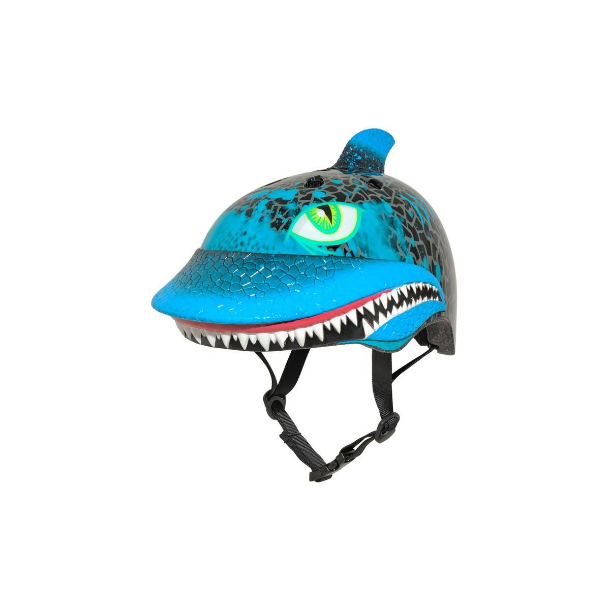 C-PREME - Casco Infantil Child Shark Attax en color azul y negro | casco bicicleta niño niña | tiburón