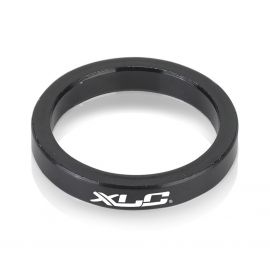 XLC- Espaciador de dirección, negro 5 mm, 1 1/8"