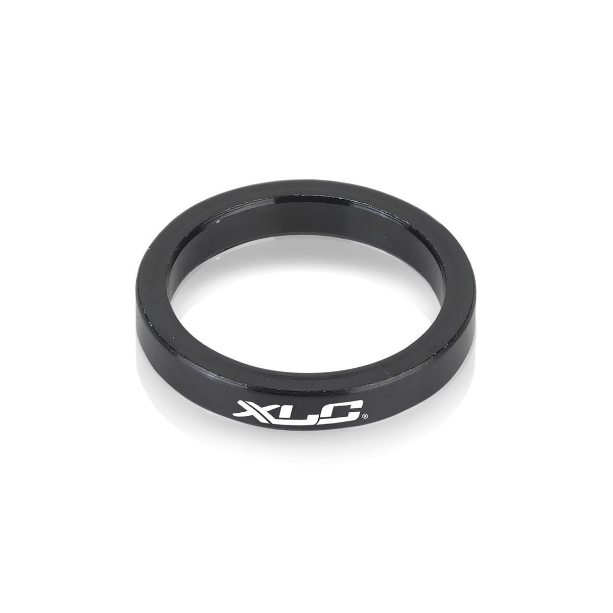 XLC- Espaciador de dirección, negro 5 mm, 1 1/8"