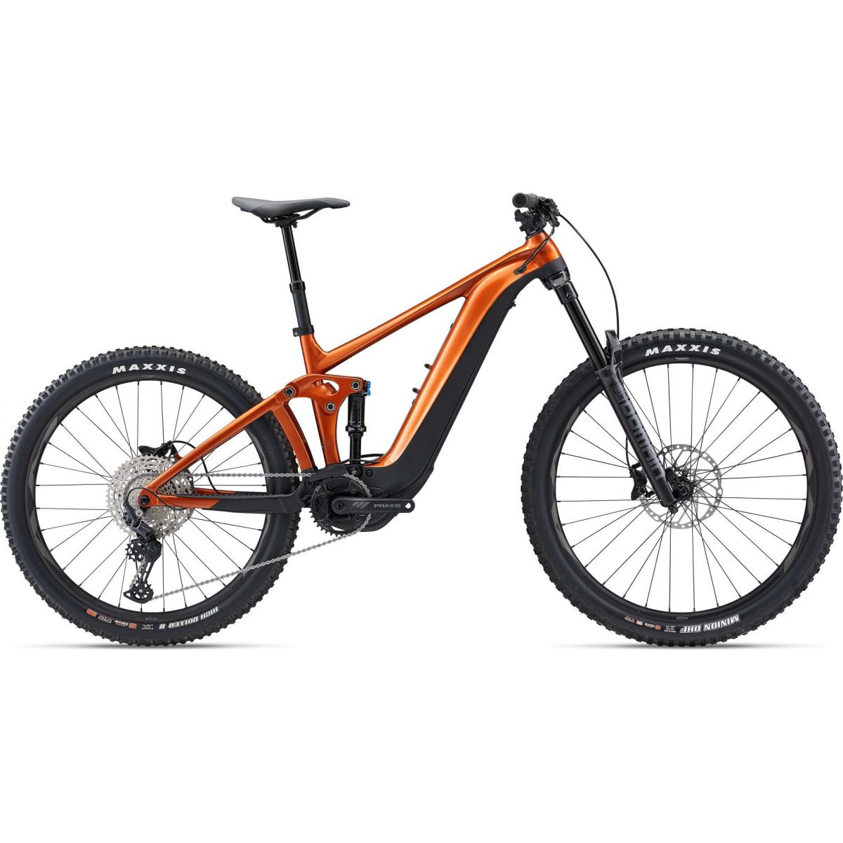 Bicicleta eléctrica de enduro Giant Reign E+ 3 MX PRO 625Wh 800WH 2022 color naranja - The Bike Village
