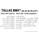Guía de tallas BMX