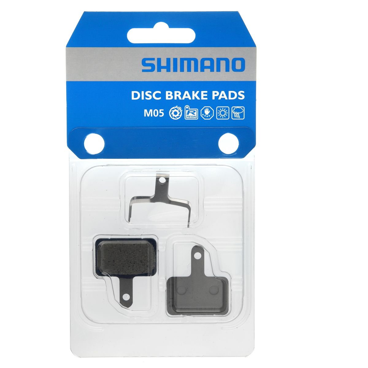 Pastillas de freno de disco Shimano M05 Deore de resina BR-M515/M575/486/445 | 8B698010 | bicicleta | the bike village