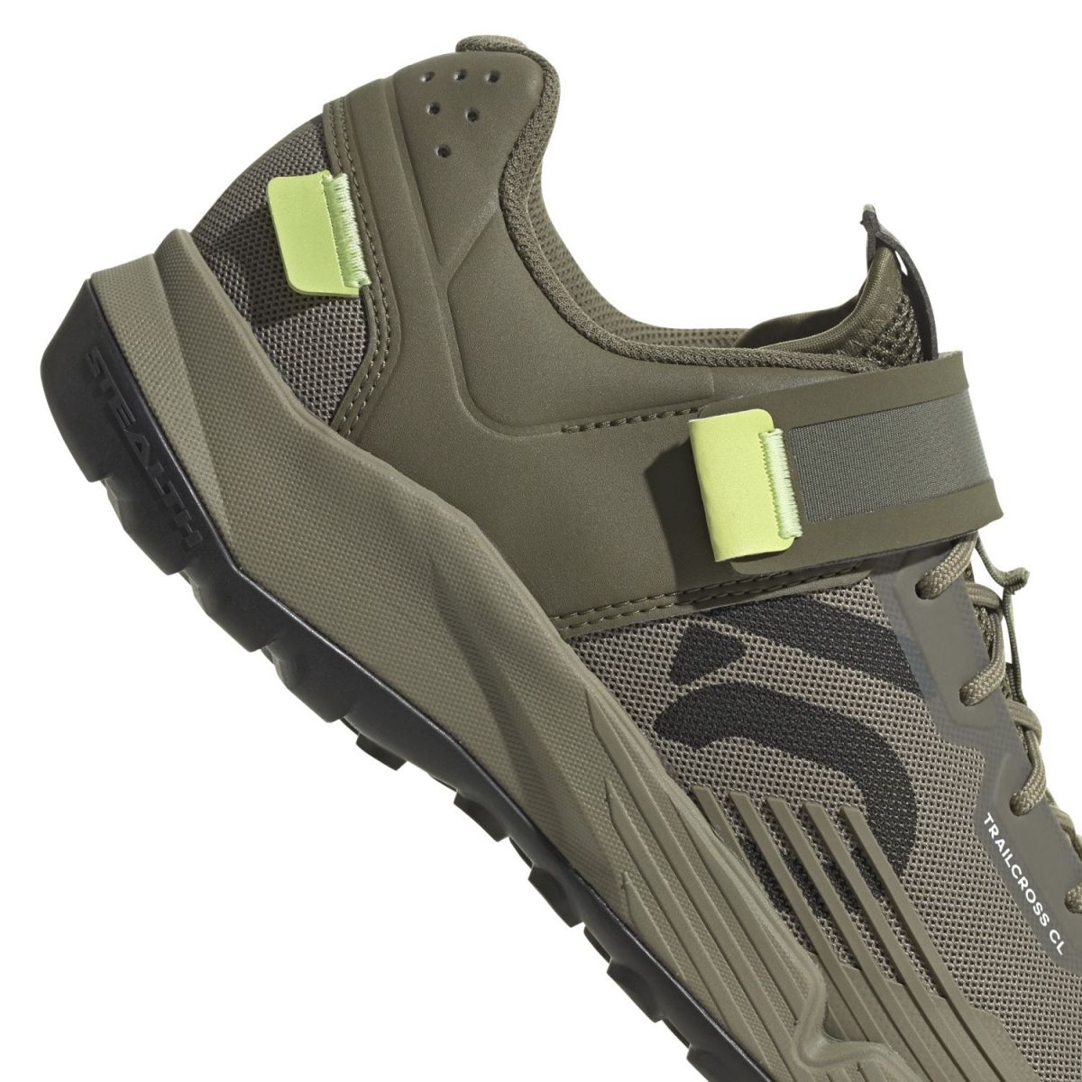 Cierre de velcro de Zapatillas enduro mtb con calas Five Ten Trailcross Clip-in verde | adidas