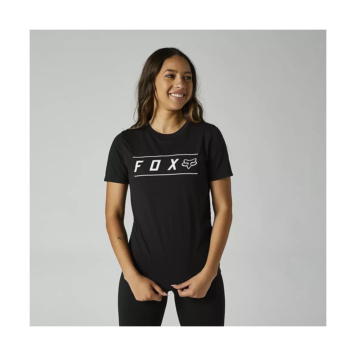 Camiseta manga corta Fox Pinnacle mujer | color negro