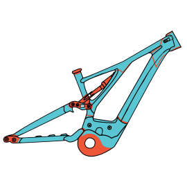 Protector de cuadro transparente Ride Wrap Specialized Turbo Levo comp con cuadro de aluminio 2022/2023