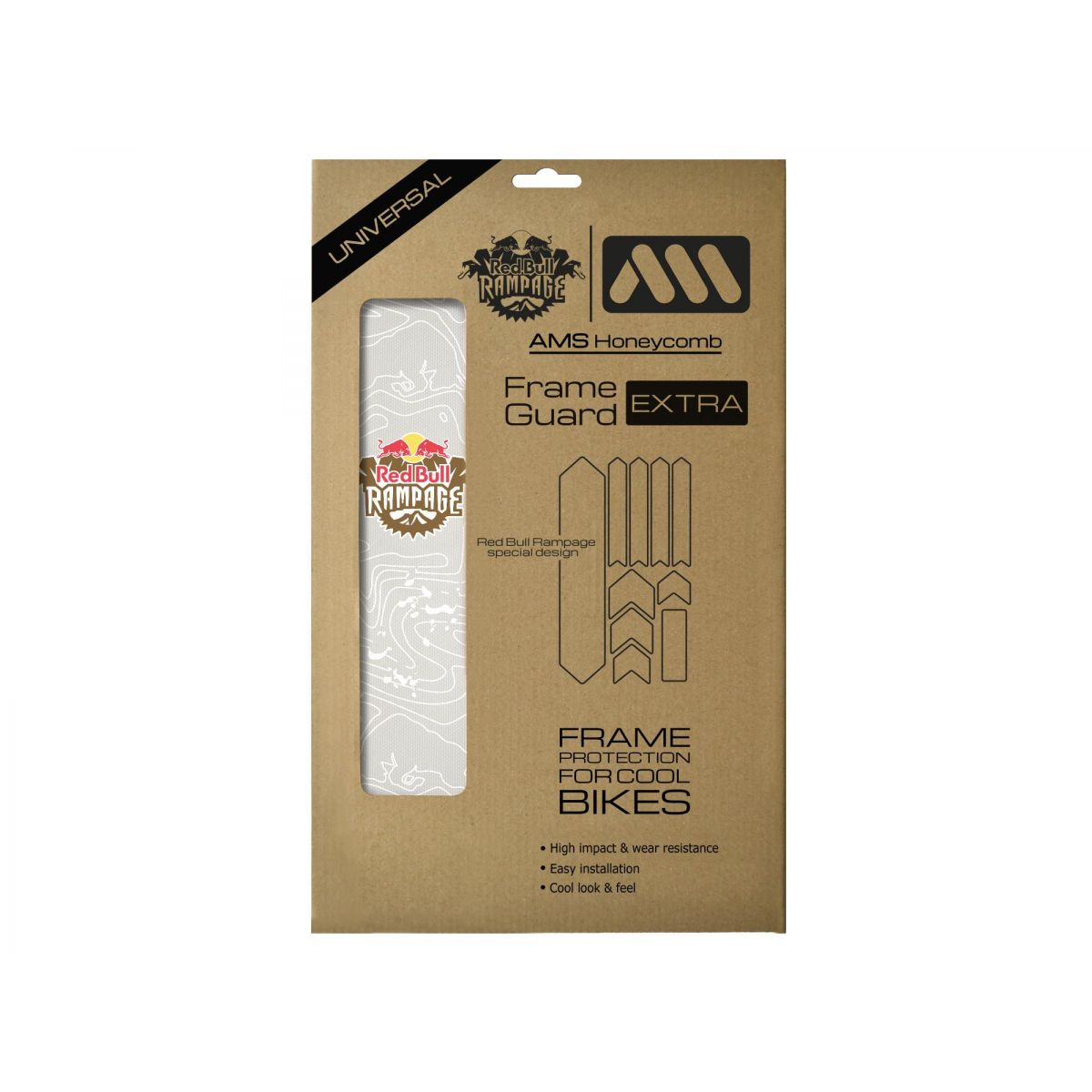 Protector de cuadro AMS EXTRA Red Bull Rampage blanco packaging