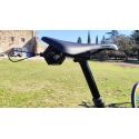 Remolcador de bicicletas Trax MTB Pro instalado en el sillín