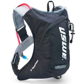 USWE Flow - Mochila con protector de espalda, para bicicleta, Mountainbike,  MTB y E-MTB, Negro carbón/rojo, 25L negro