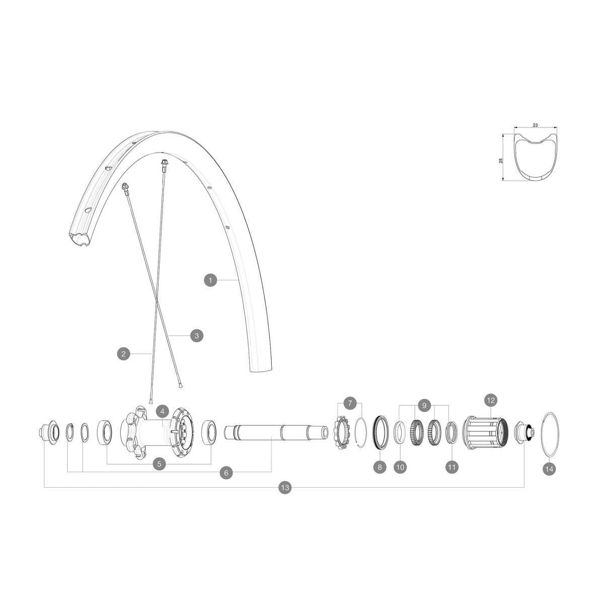 Radio Mavic Ksyrium Pro Carbon SL T trasera