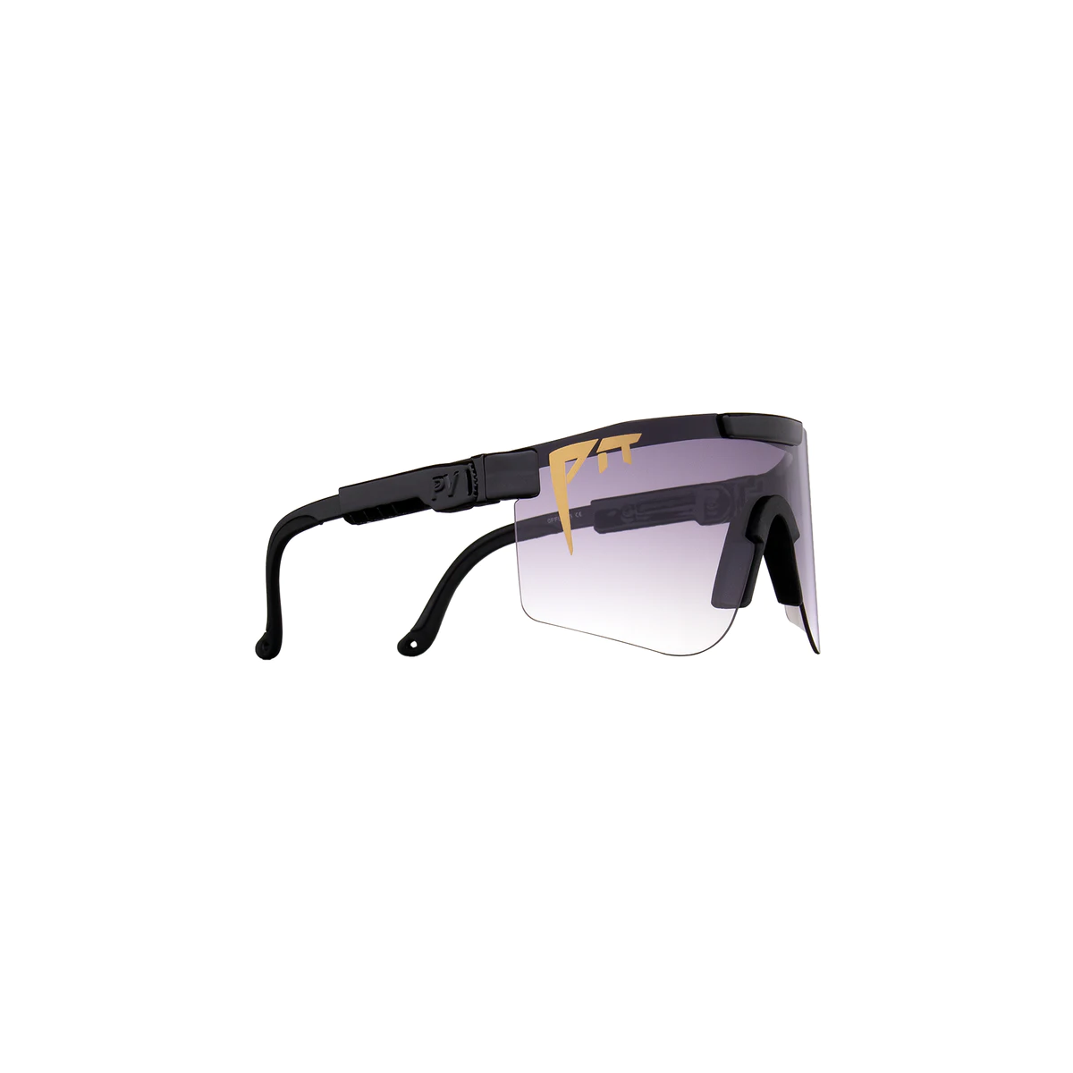 lateral de las Gafas de sol Pit Viper The Originals EXEC Fade color negro con cristal ahumado