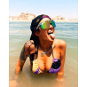 chica con tetas y Gafas de sol Pit Viper The 2000s - The Herbivore - zebra