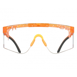 Gafas de bicicleta Pit Viper The 2000s - The All Night Caulker con lente transparente montura naranja
