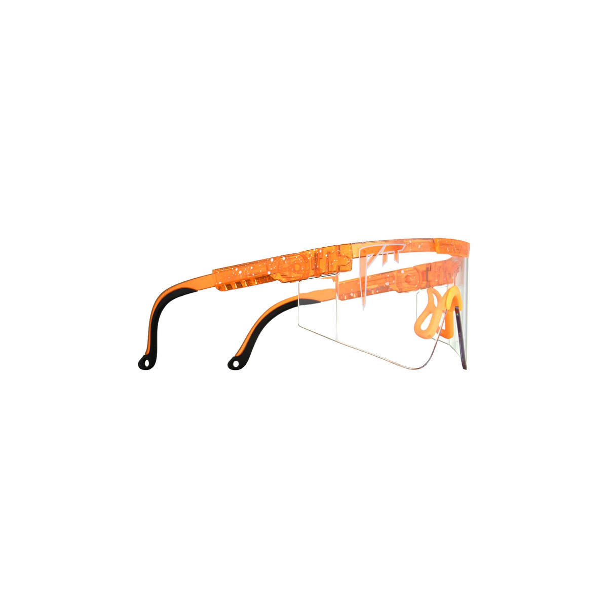 montura naranja Gafas de bicicleta mtb noche Pit Viper The 2000s - The All Night Caulker con lente transparente