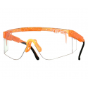 Gafas de bicicleta Pit Viper The 2000s - The All Night Caulker con lente transparente lateral color naranja