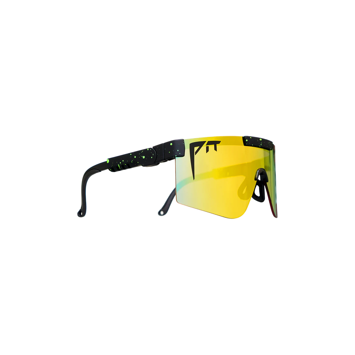 montura negra y Gafas de sol Pit Viper The 2000s - The Monster Bull Polarizadas  con lente dorada polarizada