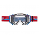 Máscaras Pit Viper Brapstrap The Roost Rocket lente transparente color blanco con cinta roja